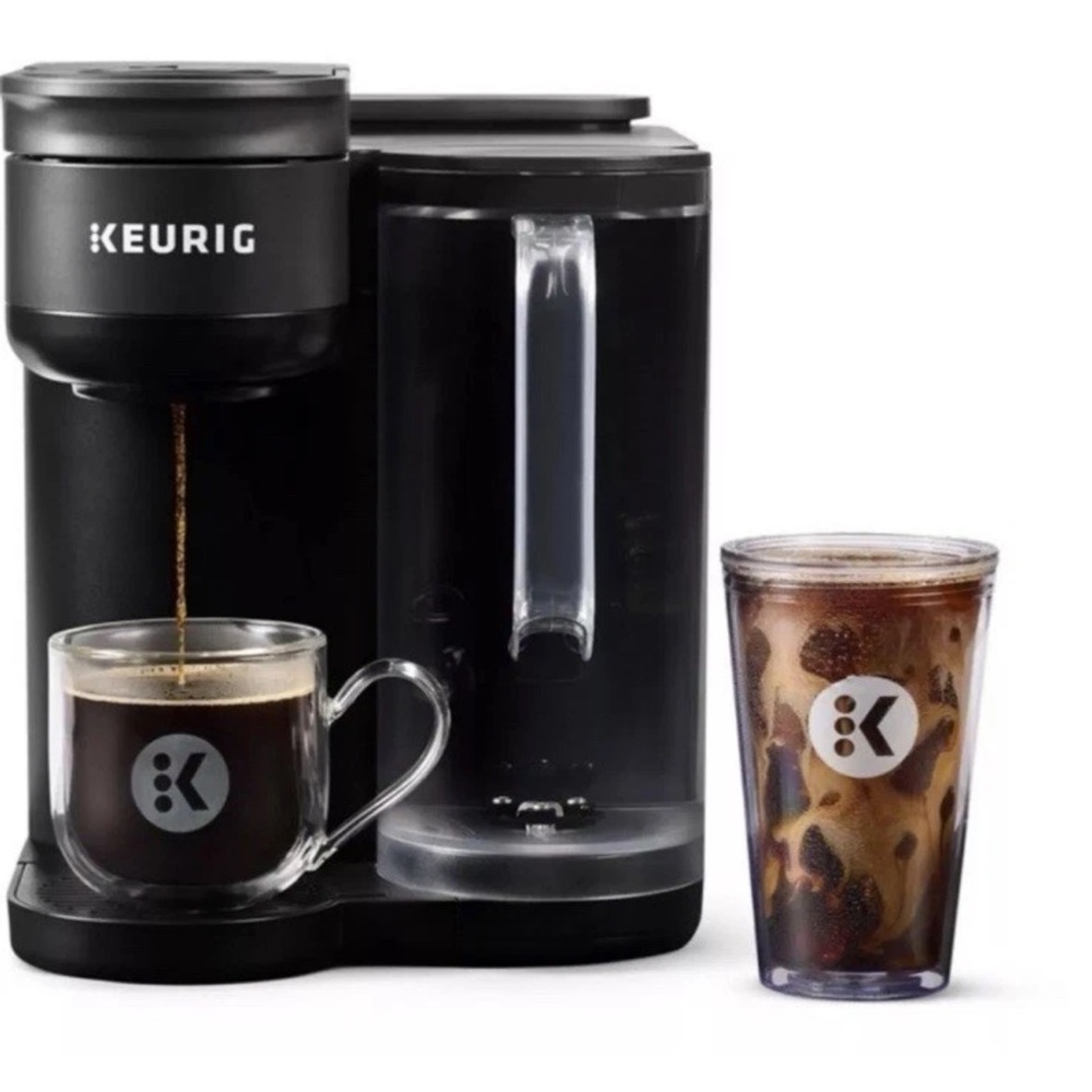 Keurig Black Coffee Brewer for both hot and iced coffee!